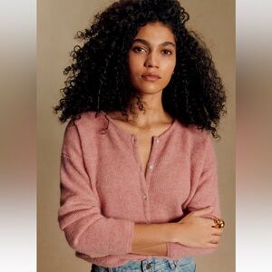 Sezane Gaspard Cardigan Rosewood Pink